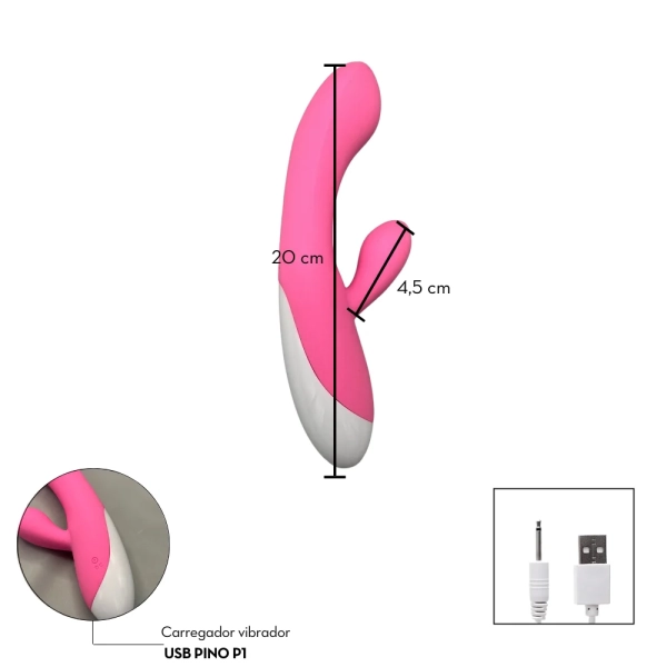 MLVE4031  Vibrador com estimulador clitoriano - Image 2