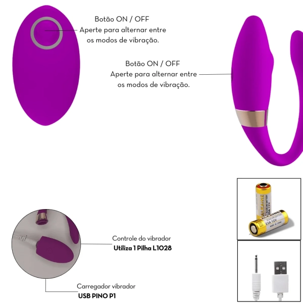 Vibrador casal com controle remoto MLCV1053 - Image 4